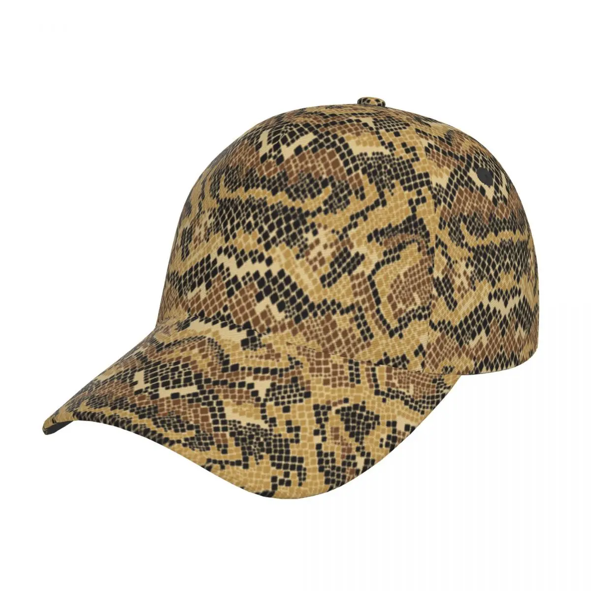 Unisex Outdoor Sport Sunscreen Baseball Hat Running Visor Cap Abstract Python Snake Skin