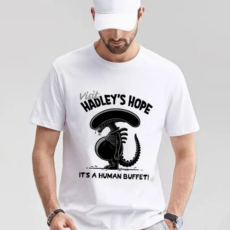 

Human Buffet 80s Retro Sic fi Alien Gift T Shirt Weyland Yutani Lv 426 Xenomorph Graphic Clothes 100% cotton print All size tops