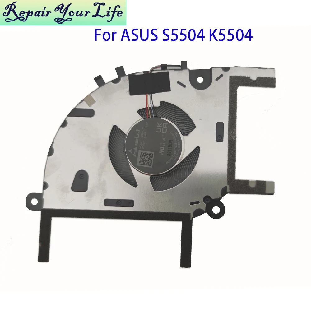 

Охлаждающий вентилятор процессора для ноутбука ASUS S5504 K5504 Vivobook S 15, OLED S5504VA K5504VN, кулер, радиатор 13NB0ZQ0M05011 NS85C70-22G16