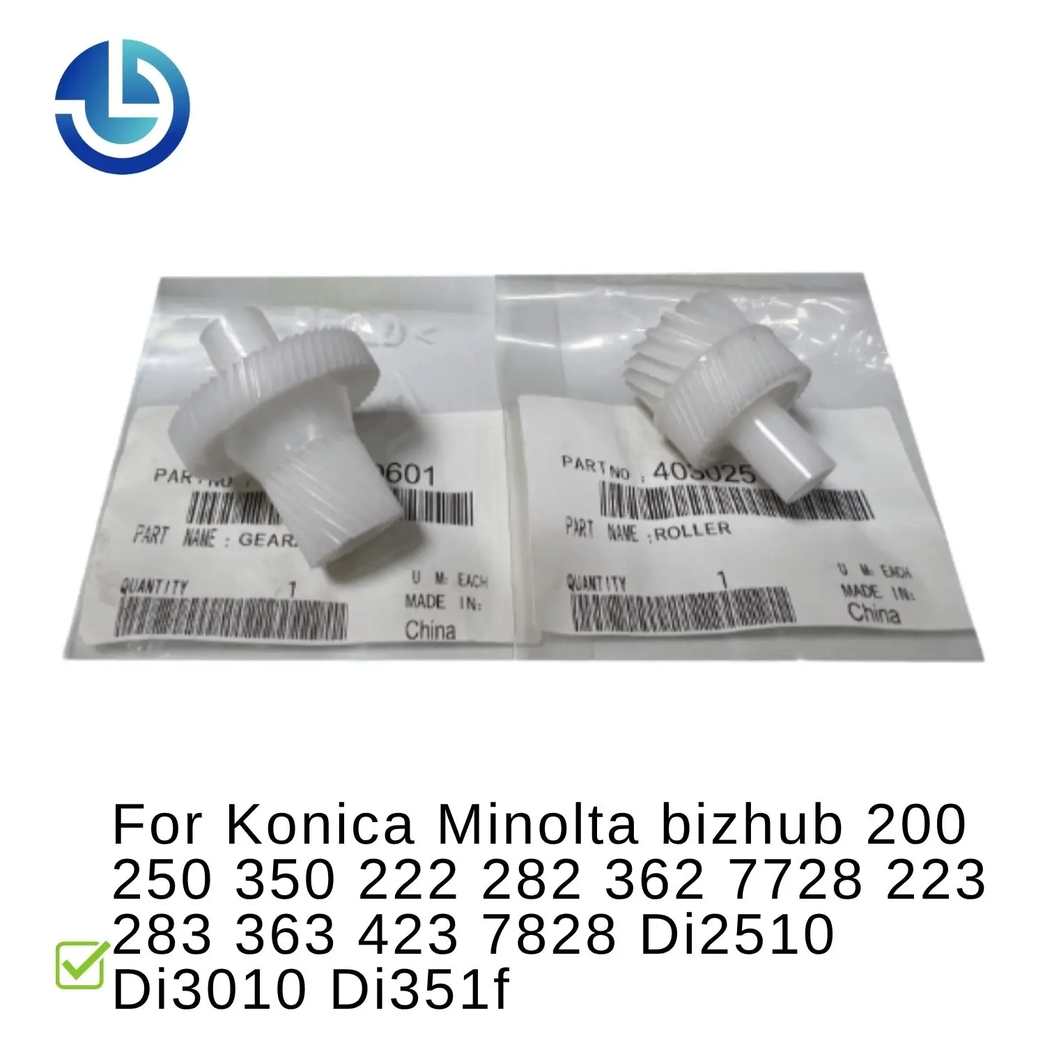 Engranaje de Tambor y Engranaje de Desarrollo 4030251201, Engranaje 19T/44T para Konica Minolta bizhub 200 250 350 222 282 362 7728 223 283