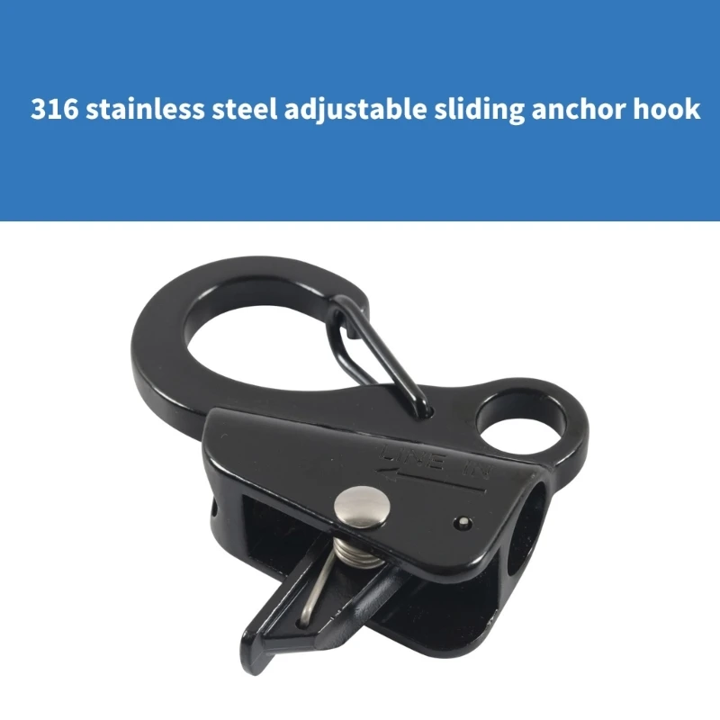 G7NA Stainless Steel Quick Adjust Boat Cast Hook Versatile Boat Hook Compact Boat Cast Hook set for Yachts & Watercrafts