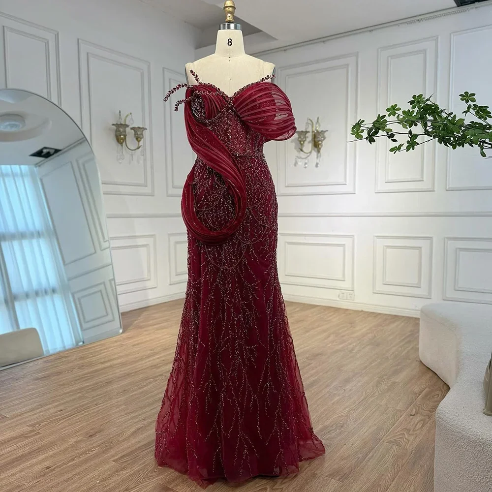 Serene Hill Wine Red Mermaid One Shoulder Beaded Cut Out Evening Dresses Classic Party Gowns for Women DLA72455 Customized - AliExpress 320 Serene Hill Wine Red Mermaid One Shoulder Beaded Cut Out Evening Dresses Classic Party Gowns for Women DLA72455 Customized - AliExpress 320