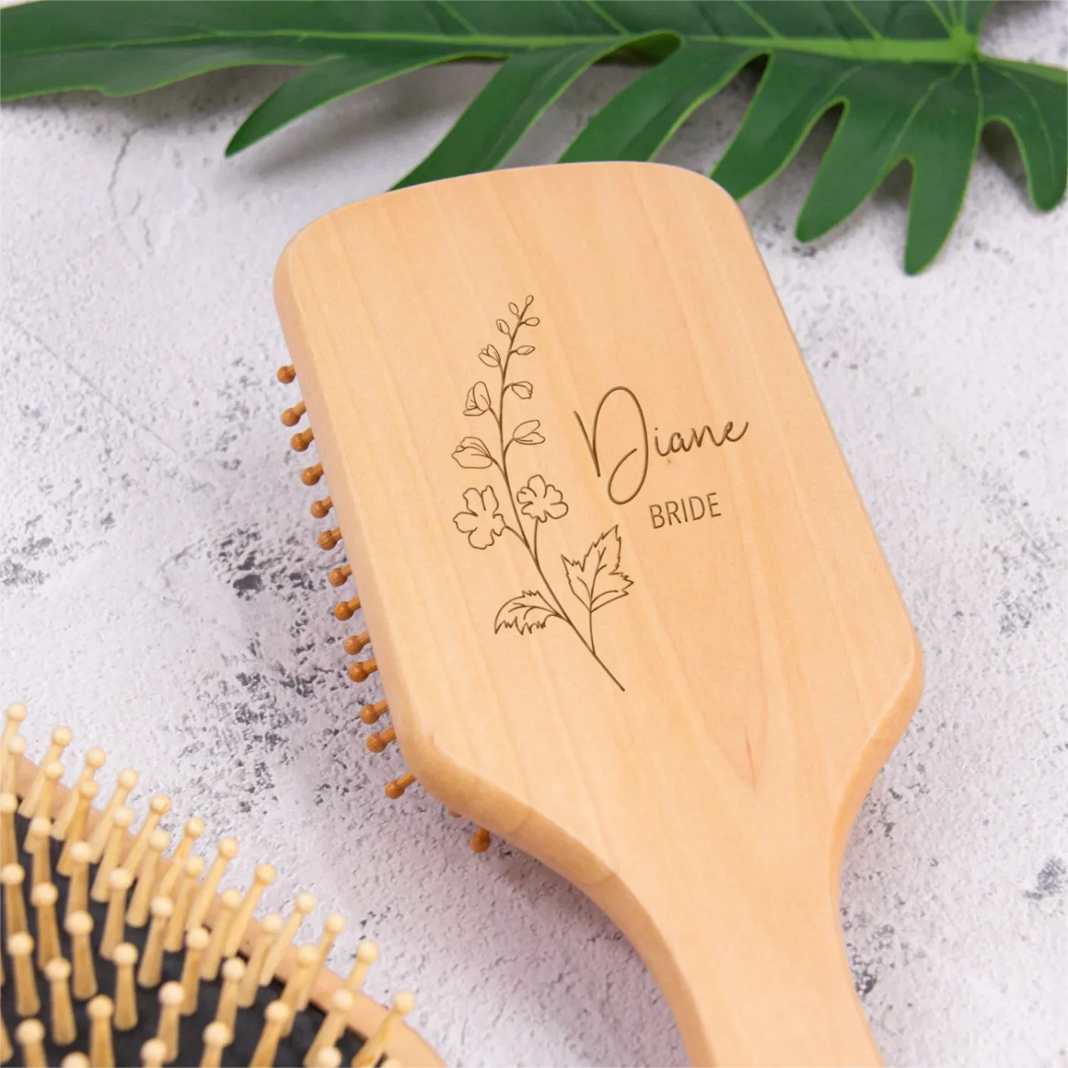 

Personalized Wood Hair Brush Comb Custom Name Hair Brush SPA Sleepover Party Bridesmaid Hair Brush Proposal Party Wedding gift