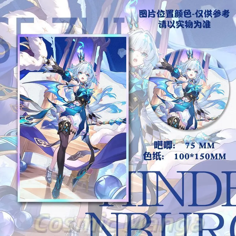 

Game Cerydra Honkai：Star Rail Badge Brooch Colored Paper Card Bookmark Birthday Gift Xmas Halloween Cosplay Anime Collection