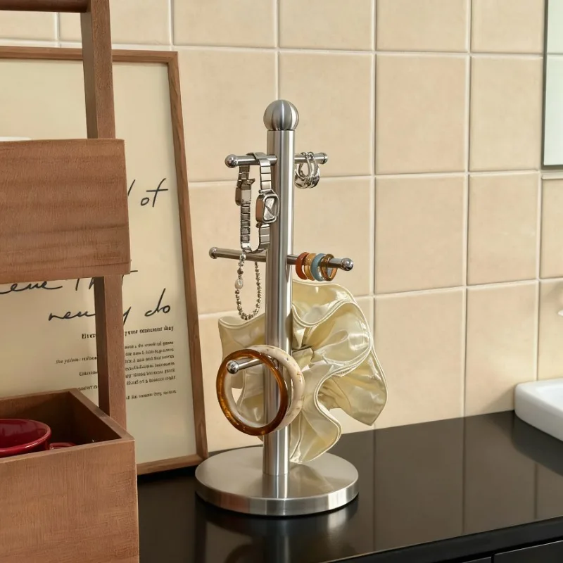 Stainless Steel Jewelry Stand Dressing Table Rack Storing For Necklaces Rings Desktop Ornaments Watches Earrings