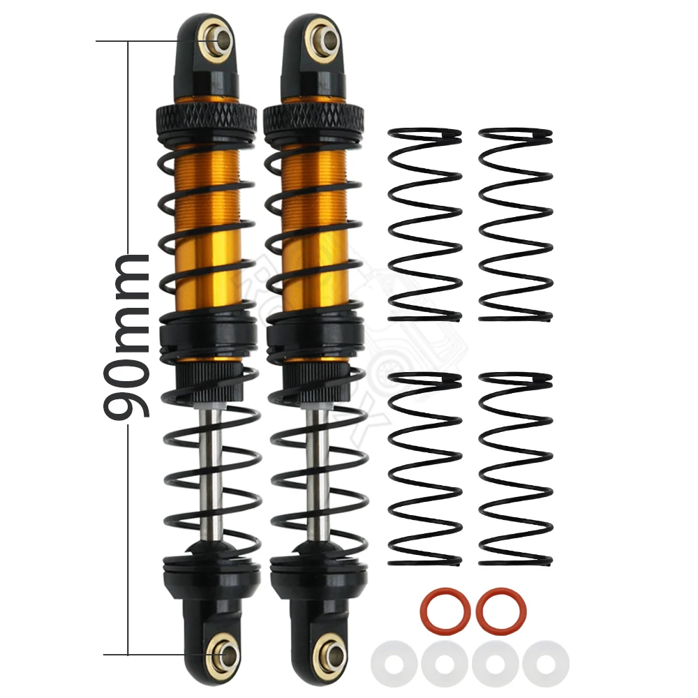 Metal Dual Springs Oil Shocks Absorber70 80 90 100 110 120mm for 1/10 RC Rock Crawler Axial Capra SCX10 III Wraith YK4102 Tamiya