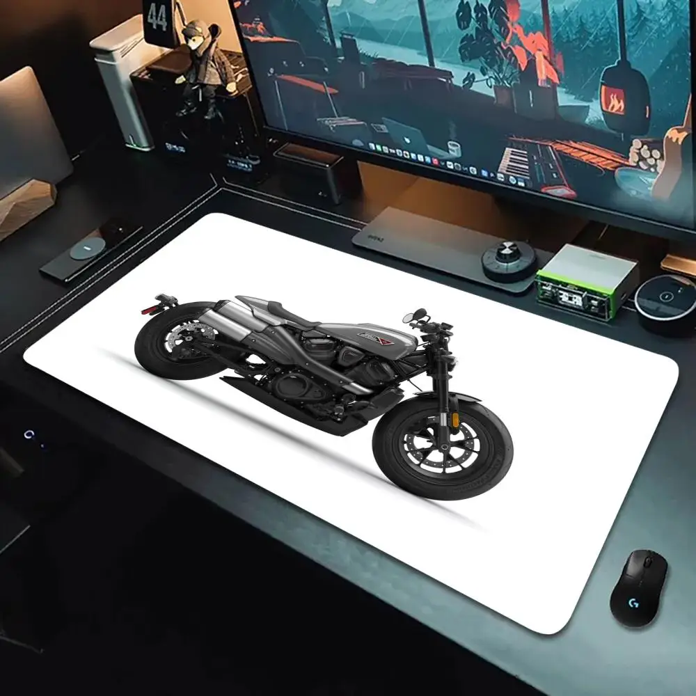 

Simple black motorcycle mousepad is an ideal choice for offices and gamers as a HD printed PC accessory
