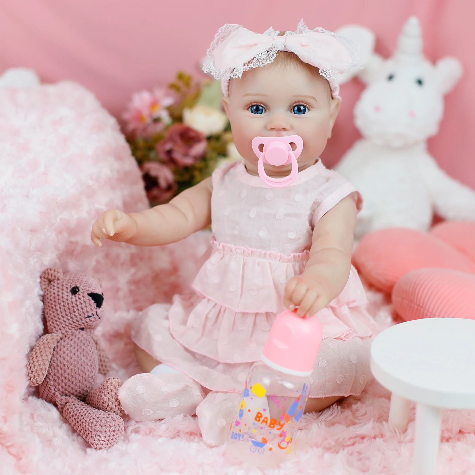 20inch Maddie Full Body Soft Silicone Vinyl Baby Reborn Doll Lifelike Hand Detailed Painted Visible Veins for Girl Xmas Gifts