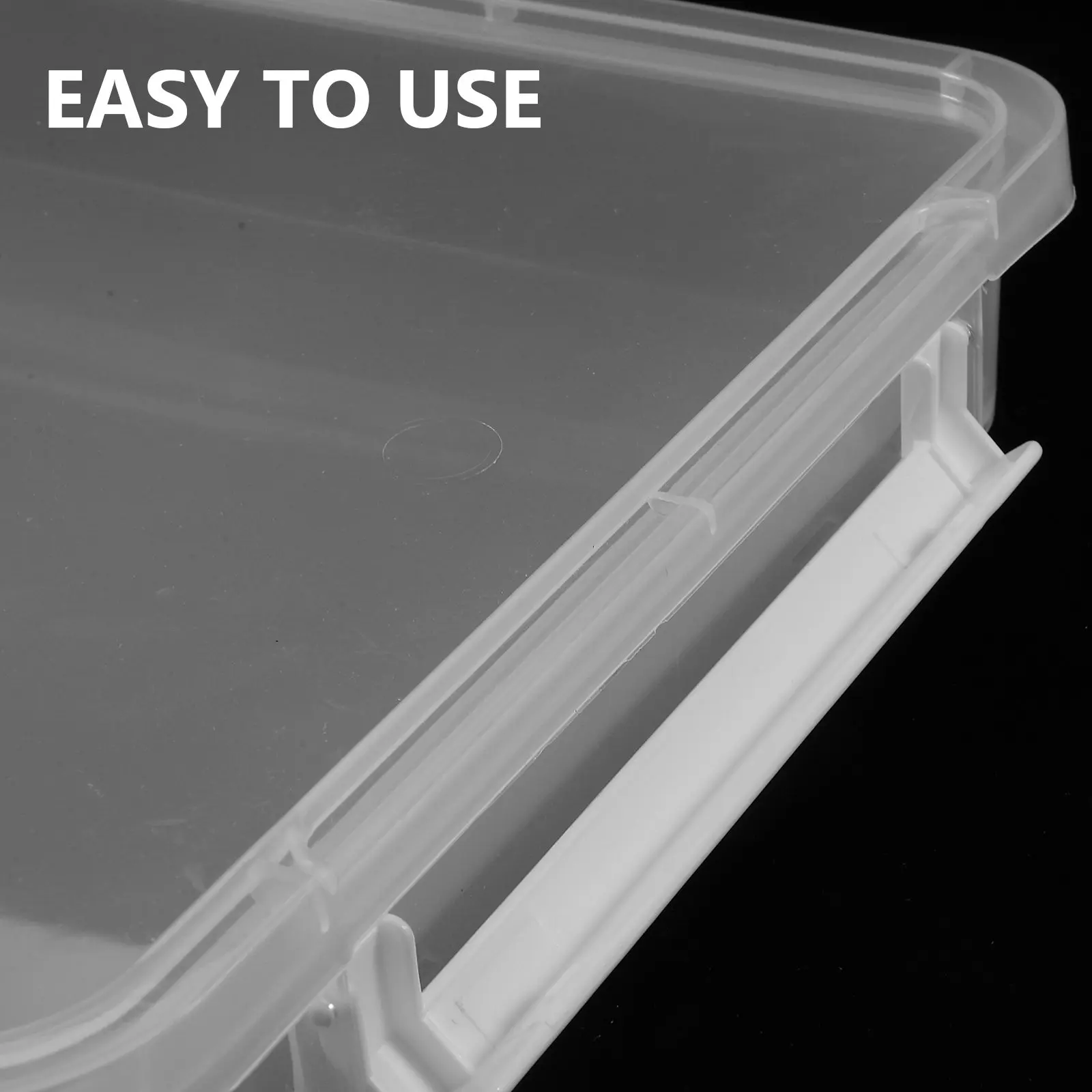 

3Pcs Transparent Photo Storage Box Stackable Plastic File Organizer Clear Document Storage Container Office Desktop Filing