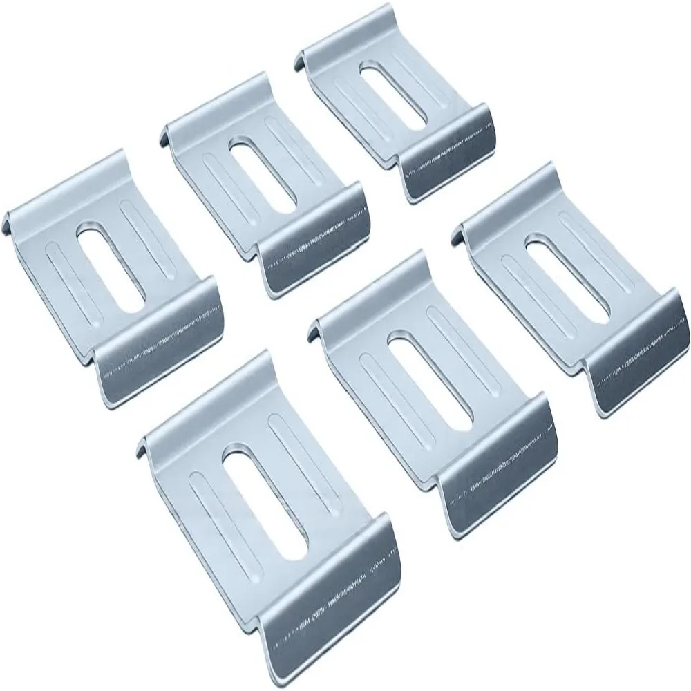 50pcs Durable Double Slotted L Hold Down Clamps Zinc Plated Sturdy Support Clamps Cable Tray Clamps Wire Mesh Application