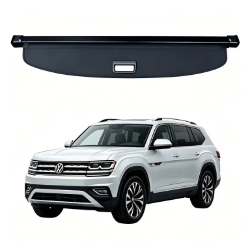 

Cargo Cover Trunk Privacy Shade Rear Security Partition Anti-Theft Shield Organizer for VW Atlas 2017-2025