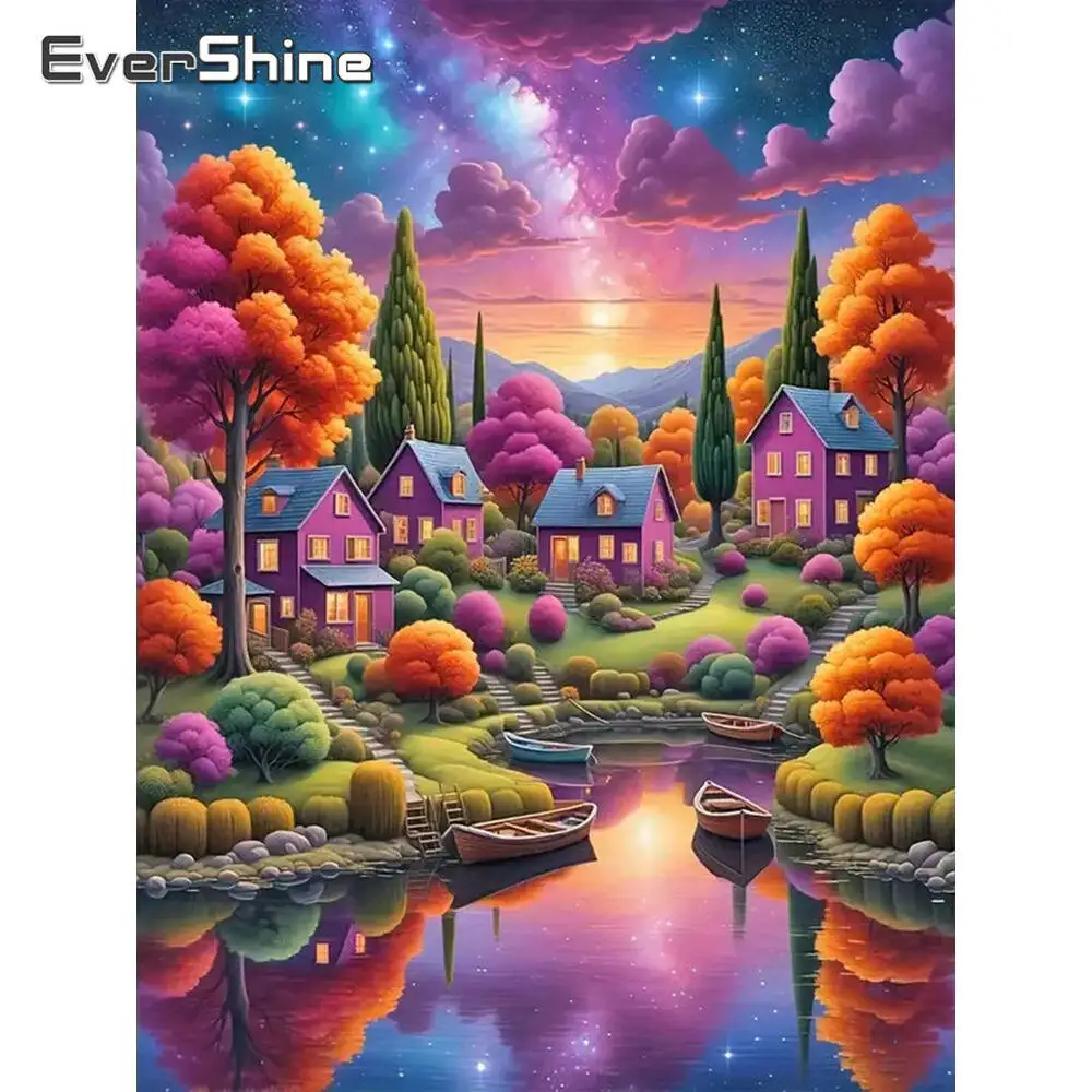 Evershine Diamant-Malerei, Hund, Tier, Strass-Bilder, Cartoon-Diamant-Stickerei, Brücke, buntes Kunsthandwerk, handgefertigtes Geschenk