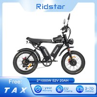 Ridstar Q20 Pro Off-road Electric Bike 2*1000W Motor 52V 20AH Dual Battery, 55km Max Speed, 288km Max Range, HYDRAULIC OIL BRAKE