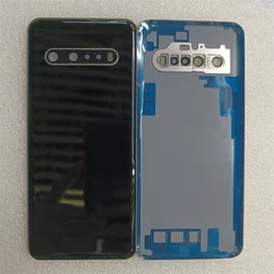 For LG V60 ThinQ 5G LM-V600 Glass Battery Cover Rear Door Panel Housing Case For LG V60 ThinQ With Camera Lens Repair Parts