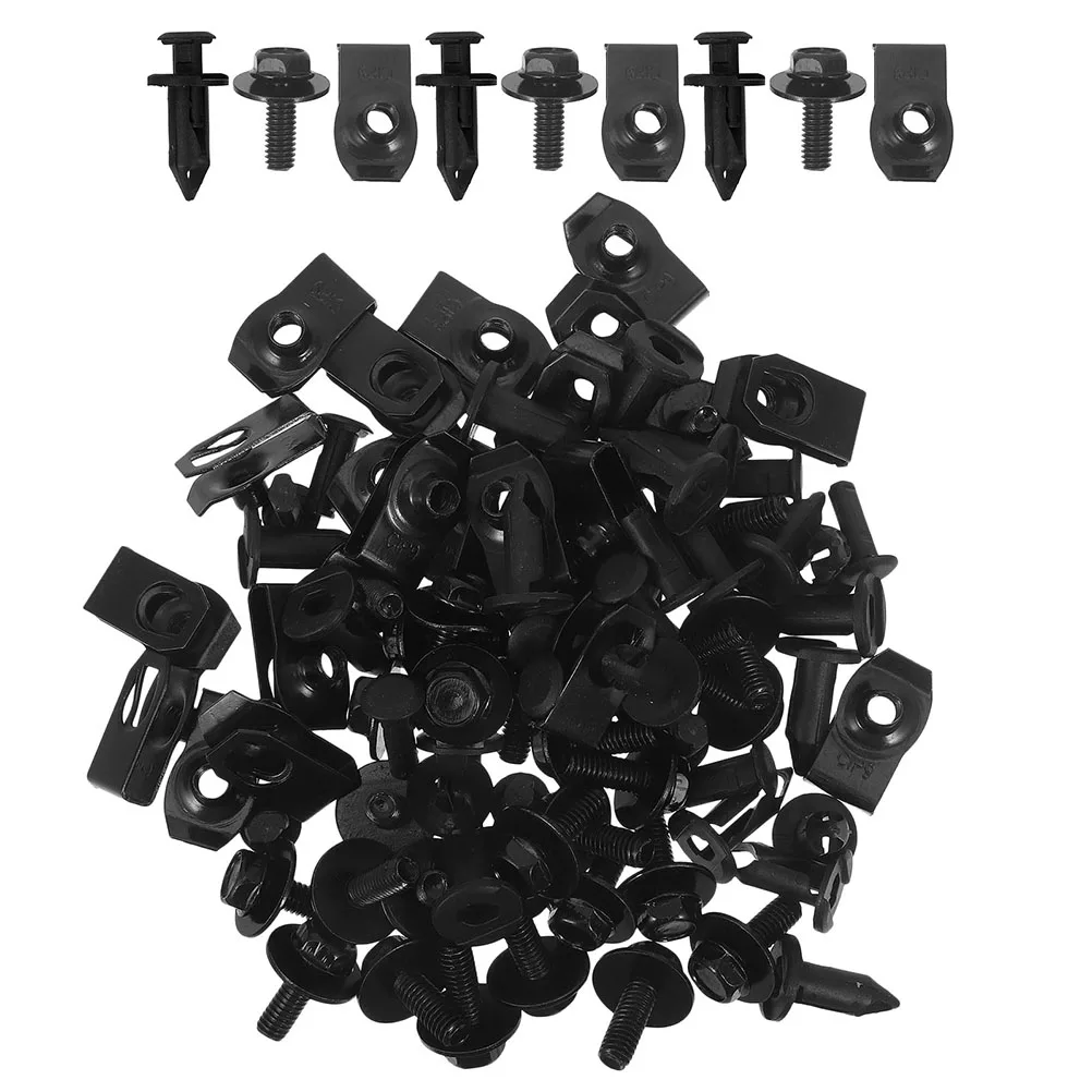 

35pcs Mudguard Bolts Durable Fasteners For Car Hood Bumper Engine Splash Shield Guard Automotive Hardware Clips