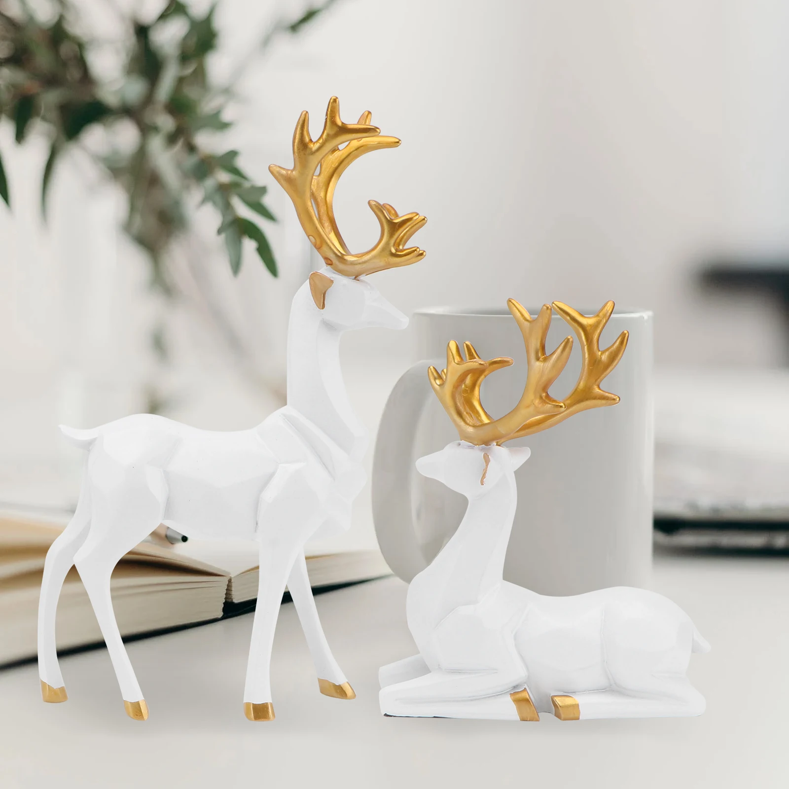 

Desktop Adornment Tabletop Deer Ornament For Christmas Home Decor Deer Decoration Party Supply Xmas Decoration