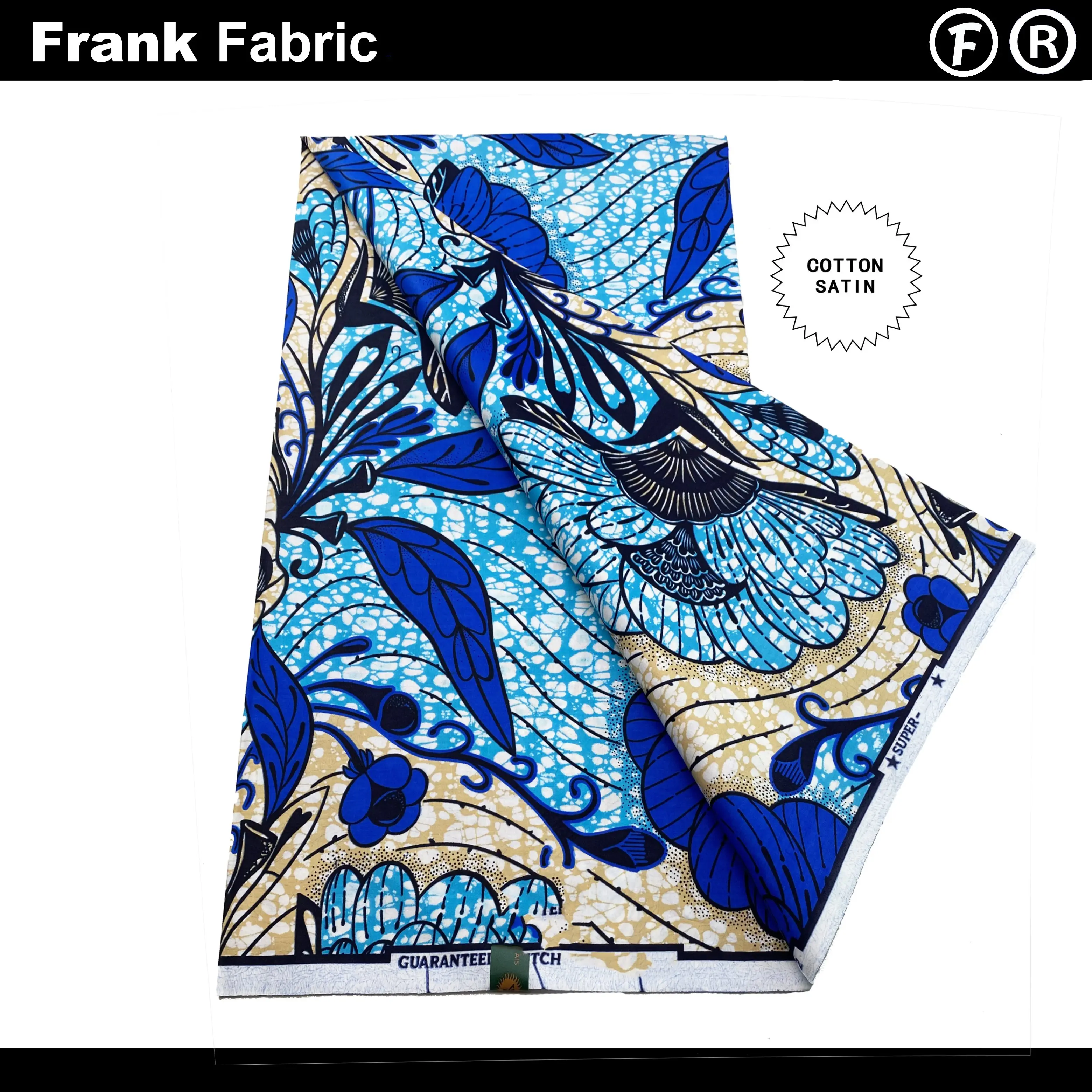 

Super Authentic African Fabric 100 Original Dutch Ankara Wax Printed Cotton Fabrics 6 Yards With QR Code For Sewing VLS2509.011