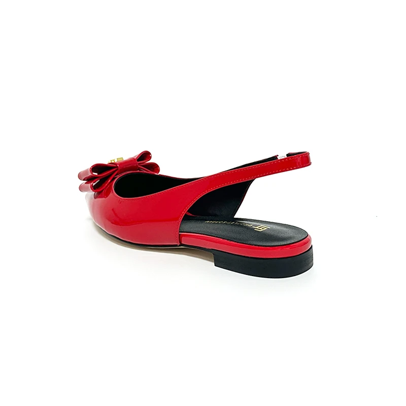 2024 New Summer Women's Sandals Genuine Leather Pointed Elastic Band Sexy Low Heel Sandals Fashion Leather Bag Party Shoes 34-44