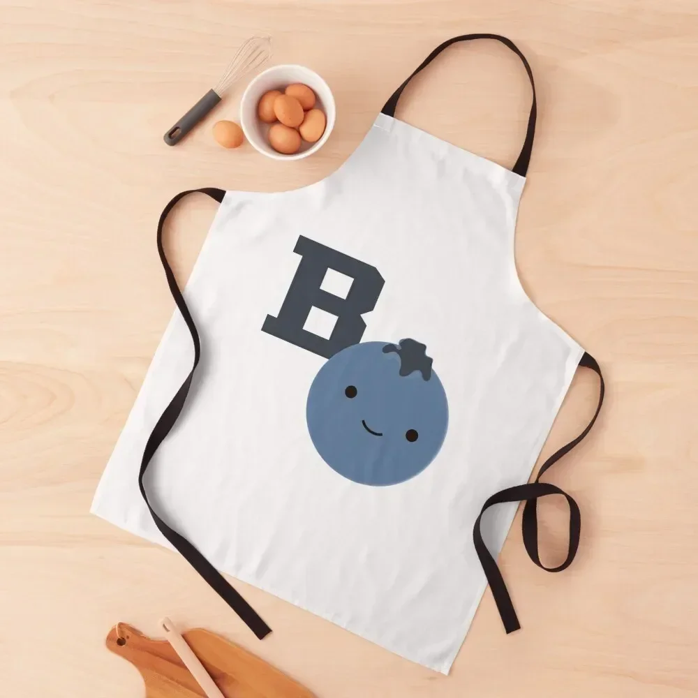 

B is for Blueberry Apron Women's Chef Uniform For Men For Kitchen Household Items Kitchen Apron
