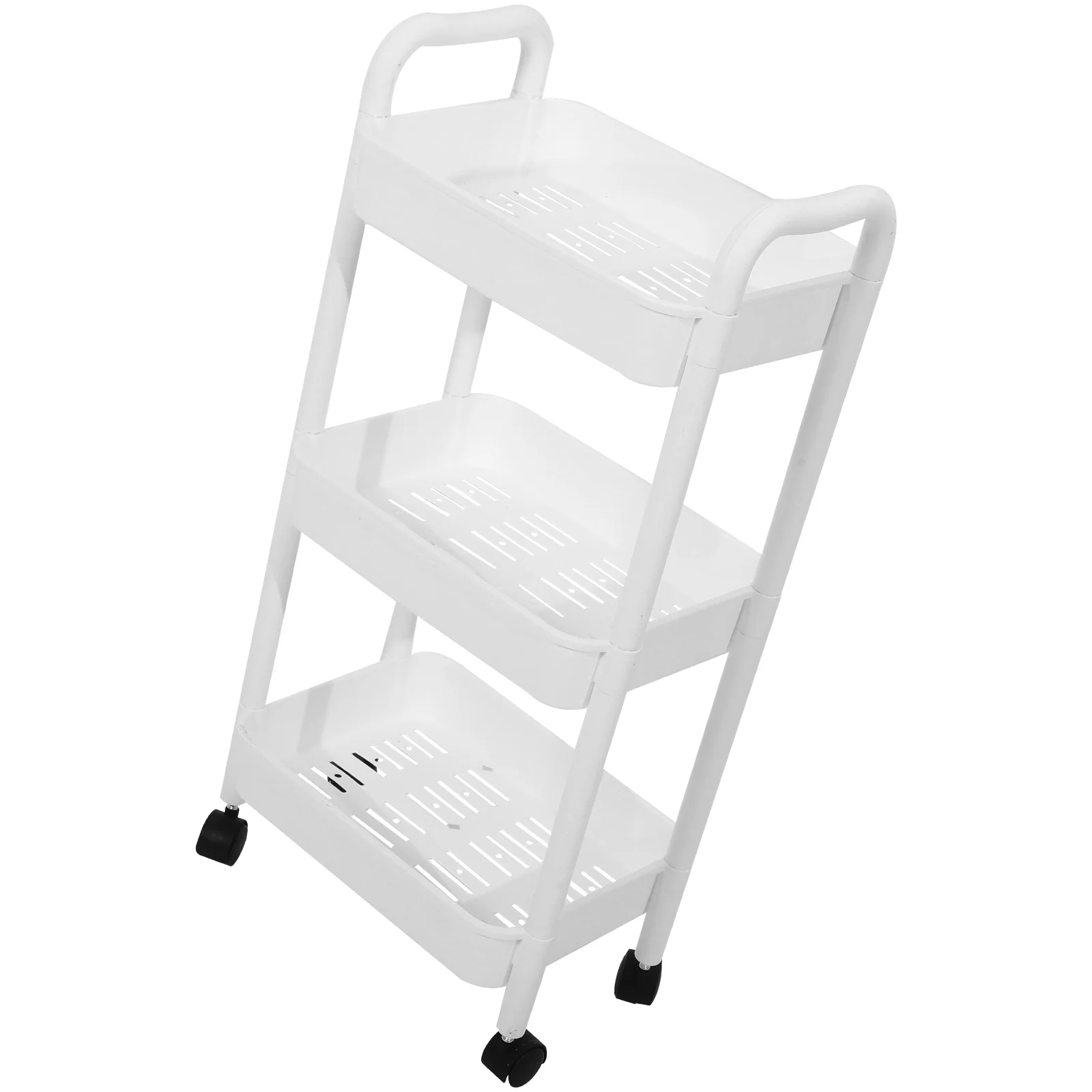 

Trolley Rack Cart Storage Carts Rolling Organizer Multi-layer Pp Snack with Wheels