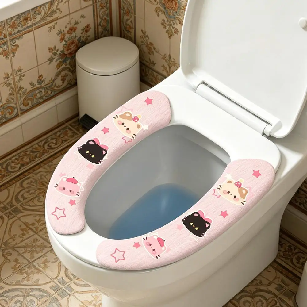 Portable Toilet Seat Cushions Sticky Toilet Seat Lid Cover Pads Washable Toilet, Toilet Lid Tank Cover  Bathroom Accessories