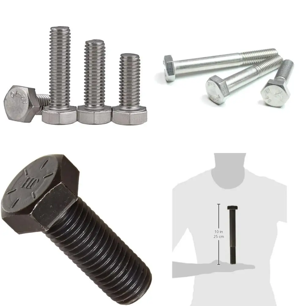 

Stainless Steel 18-8 A2-70 Hex Cap Screws M16-2.00 x 45mm 125-Piece Coarse Thread Fully Threaded DIN 933 Long-Tailed Keyword