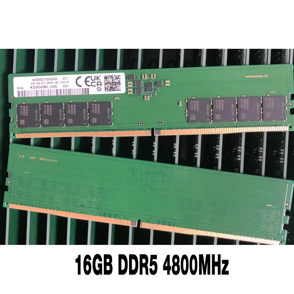 1PCS RAM 1Rx8 4800B For Samsung Desktop Memory M323R2GA3BB0 16GB DDR5 4800MHz