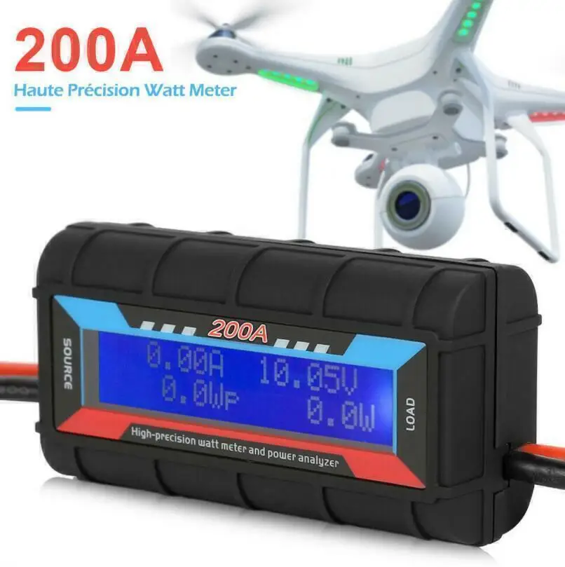 200 A Высокоточный пульт дистанционного управления ватт анализатор мощности батареи напряжение инструментальный усилитель ЖК-экран-