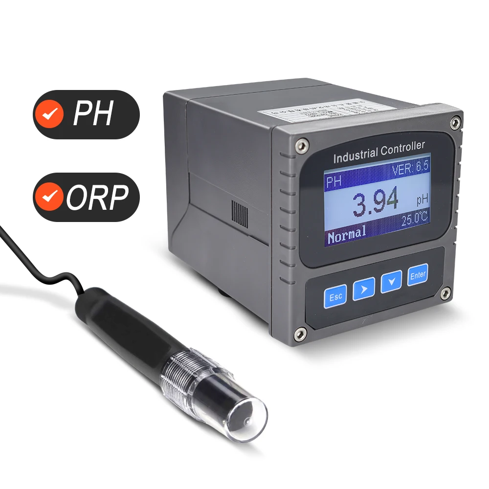 Digital Dual Relay pH Controller with Temperature Compensation for Hydroponics System and Indoor Plant Grow