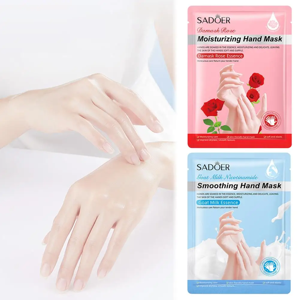 1/5PCS Hydrating Hand Mask Gloves, Moisturizing Gloves Overnight for Dry Cracked Hands With Rose Extracts Daily Hand Care Masks
