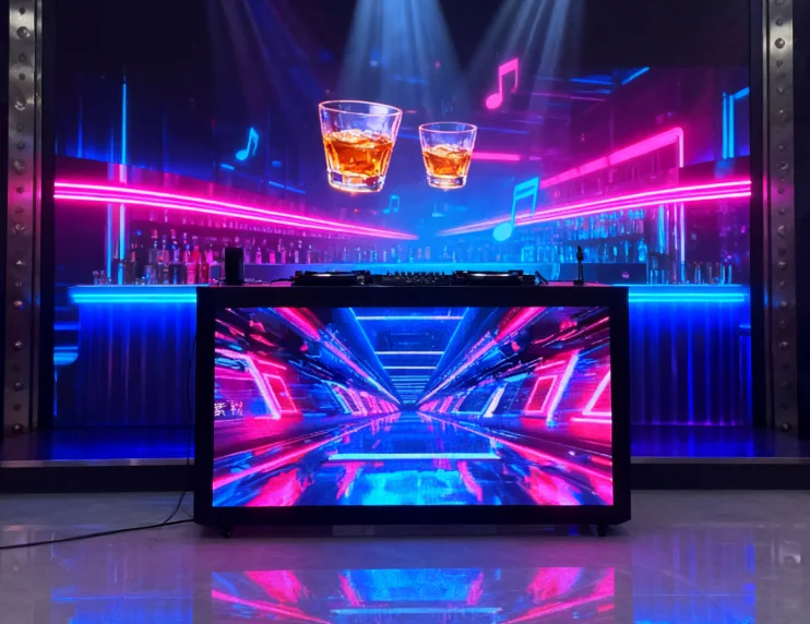Складной DJ-пульт с LED-экраном для помещений и улицы, портативный складной DJ-пульт для дискотек, ночных клубов, свадеб