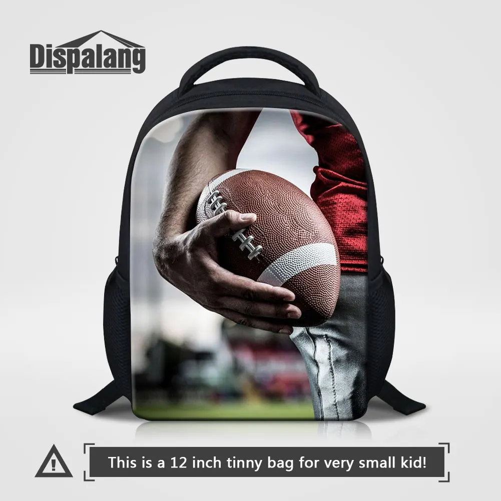 American Rugbyball Football Custom Logo School Bag For Little Boys 12 Inch Small Bookbag For Kindergarten Kids Schoolbag