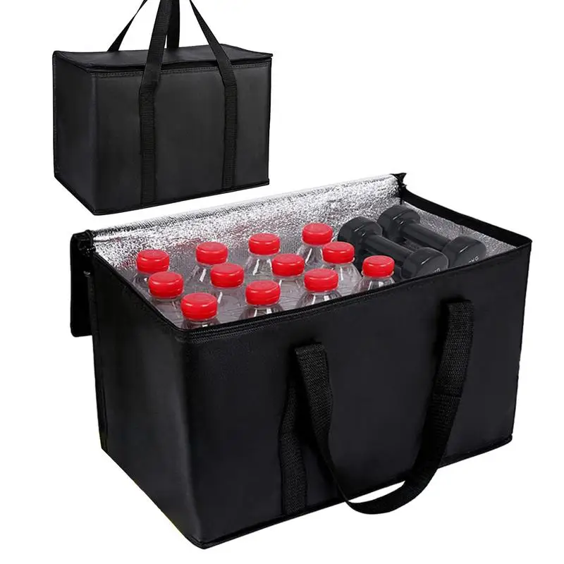 

Large capacity insulated lunch box 65L-70L camping picnic bag portable lunch tote outdoor tin foil insulated food bag