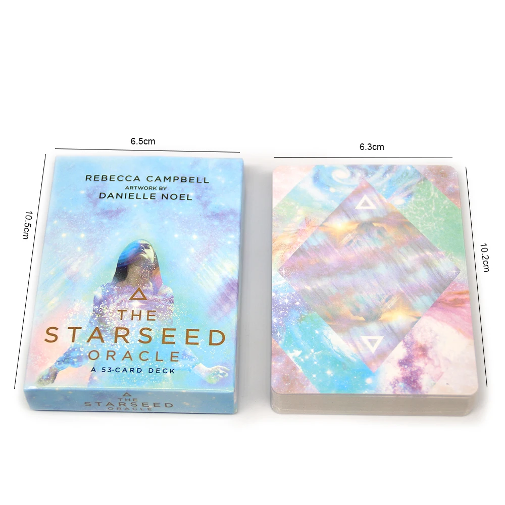 Starseed 오라클 덱 53 카드 점술 타로 덱, 초보자용 빈티지 타로 덱, 마녀 선물