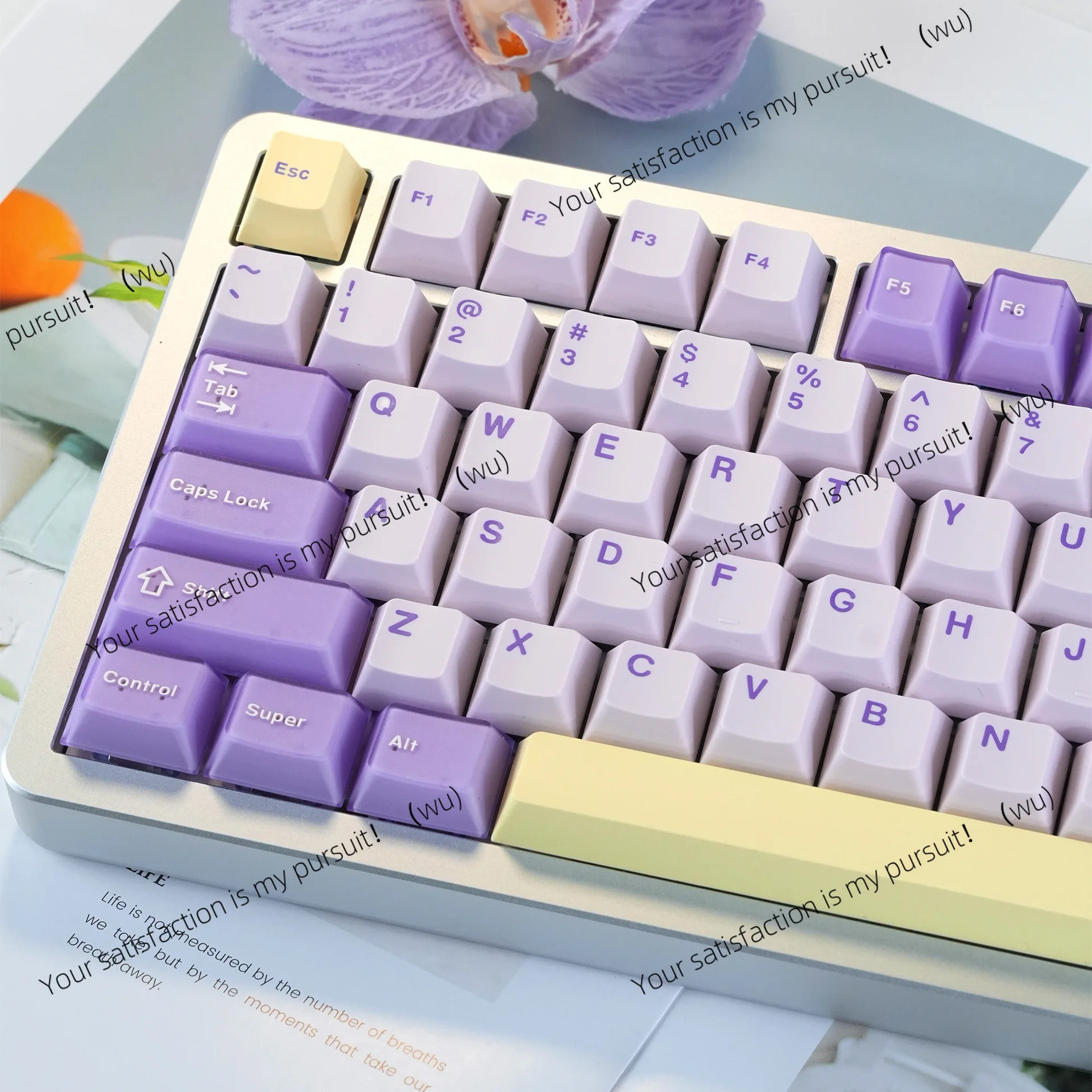 Keycap 216 key core design full set, PBT two-color injection molding mechanical keyboard cap engraving