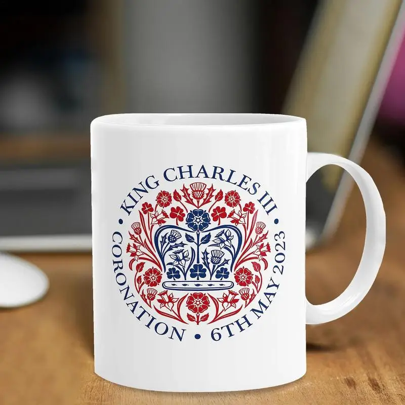 

320ml Creative Ceramic Mugs King Charles III Coronation Tea Coffee Mug Cup Cute Mug For Women Souvenir Gift