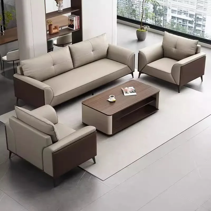 Office Sofa Conference Sofa Sofa Coffee Table Combination Set Reception Room Business