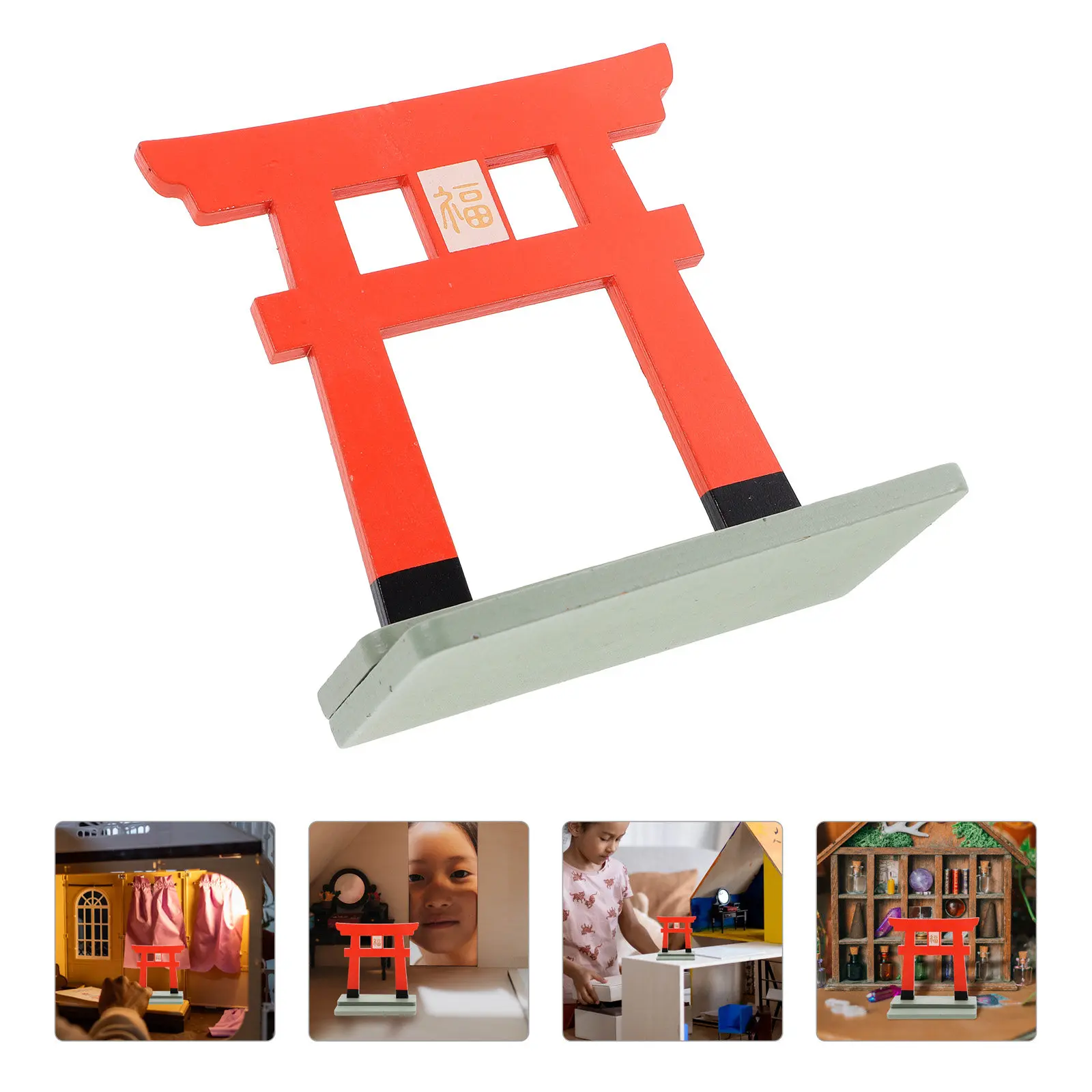 

1 шт. Деревянное миниатюрное украшение для двери в китайском традиционном стиле, креативный дверной декор, мини-домик, реквизит для фотосессий