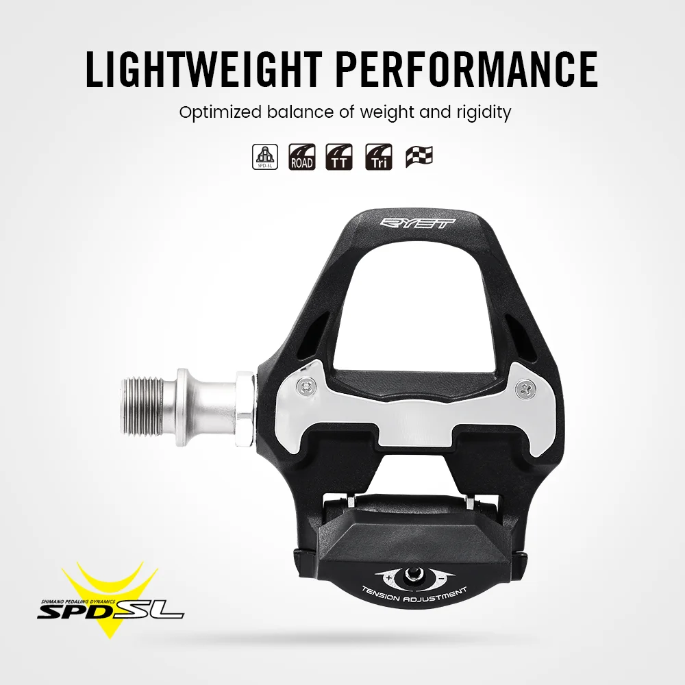 RYET Ultra Light MTB Bicycle Pedals Self-Locking for SPD SL Road Bike Footboard Platform Clipless Pedals Cycling Accessories