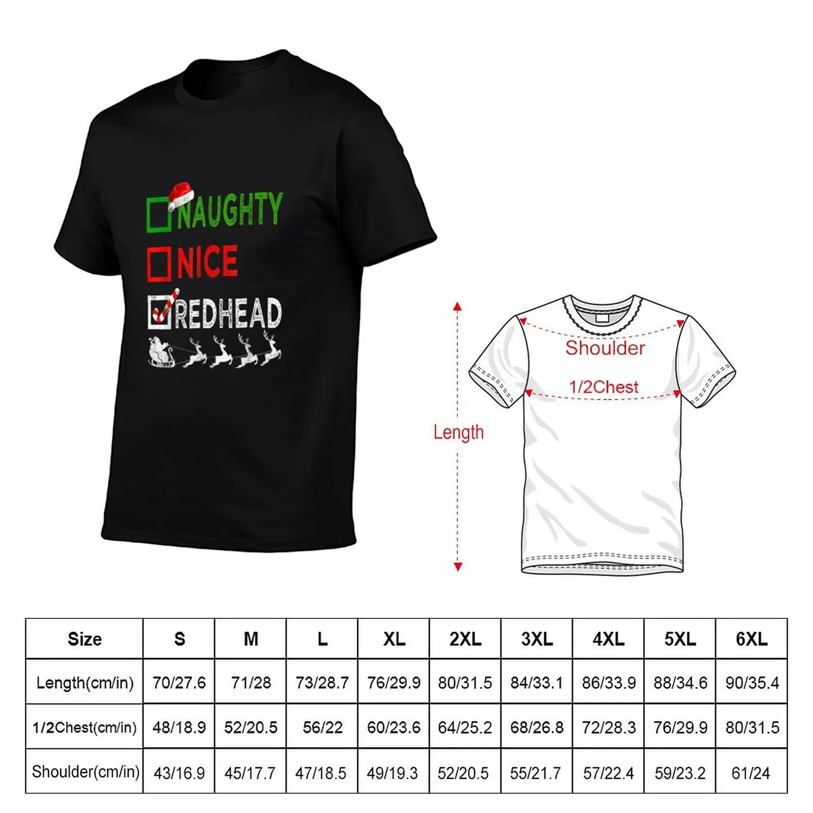 Christmas nice naughty redhead T-Shirt Lightweight Hiking T-Shirt