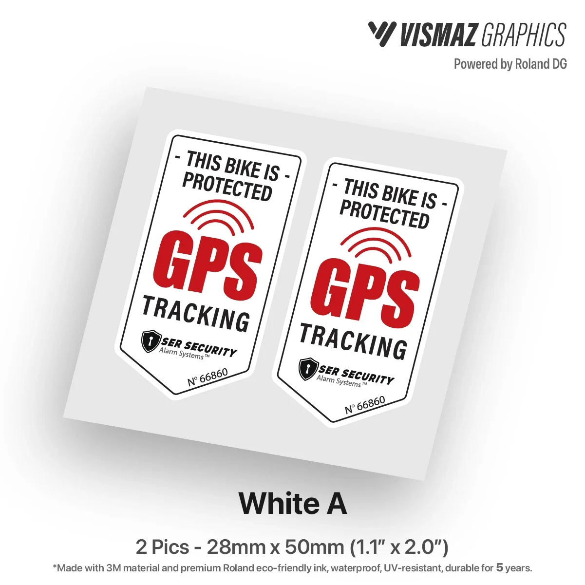 

Anti-Theft Decal for Bike Scooter Car Protected Alarm Sticker Vismaz GPS Tracking Stickers Motorcycle Sticker
