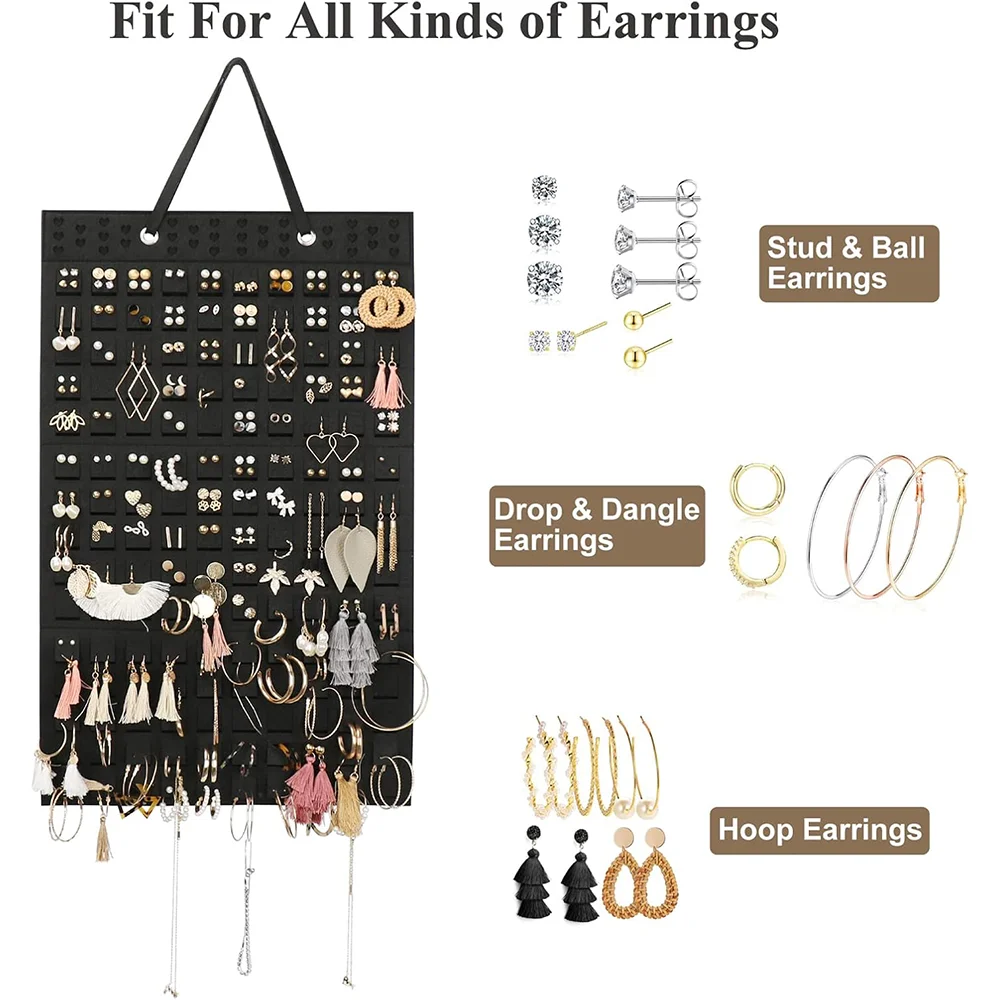 Wall Hanging Brooch Display Stand Felt Enamel Pin Badge Button Storage Holder Necklace Earring Hanging Organizer