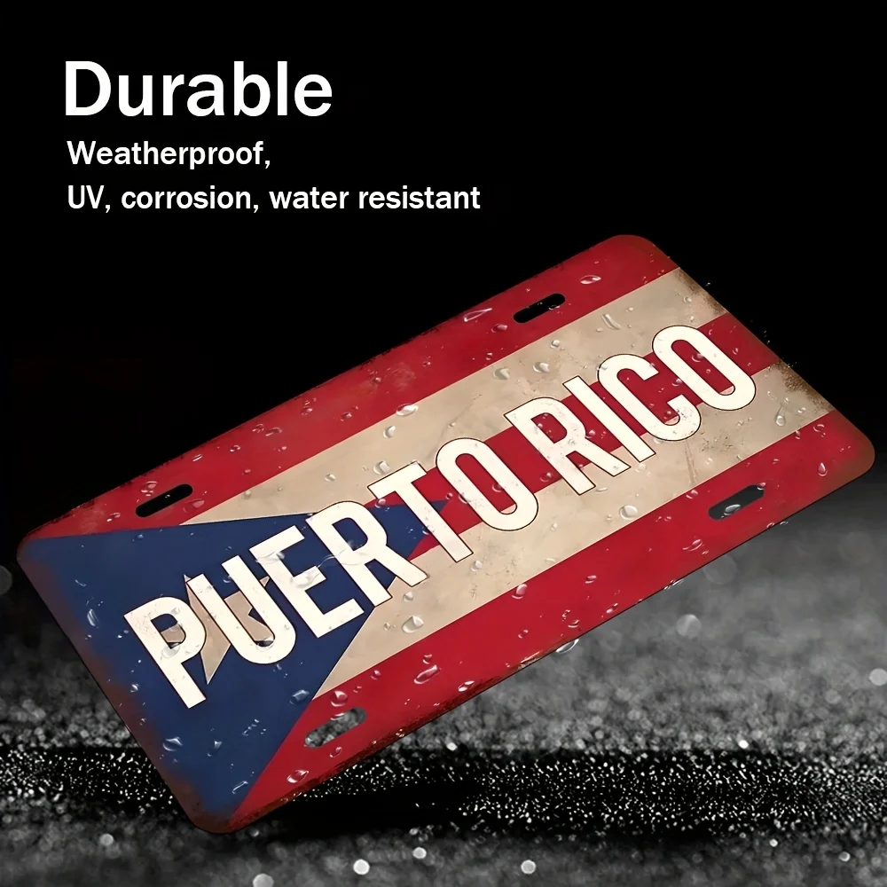 علامة ديكور فنية جدارية عتيقة من الألومنيوم بورتوريكو، لوحة معدنية مقاومة للطقس، غرفة، بار، مقهى، ديكور المرآب #6