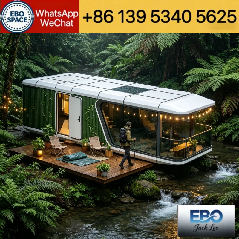 40ft foldable garden log cabin, forest cabin, factory direct waterproof Container House for Sale