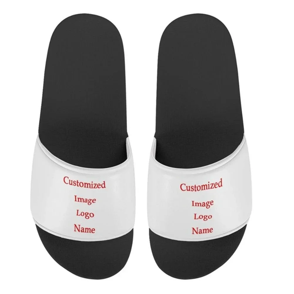 Custom Shoes Print On Demand Unisex Slippers Customized Anti-slippery PVC Slides Sandals For Women Men Custom Logo Beach Slides