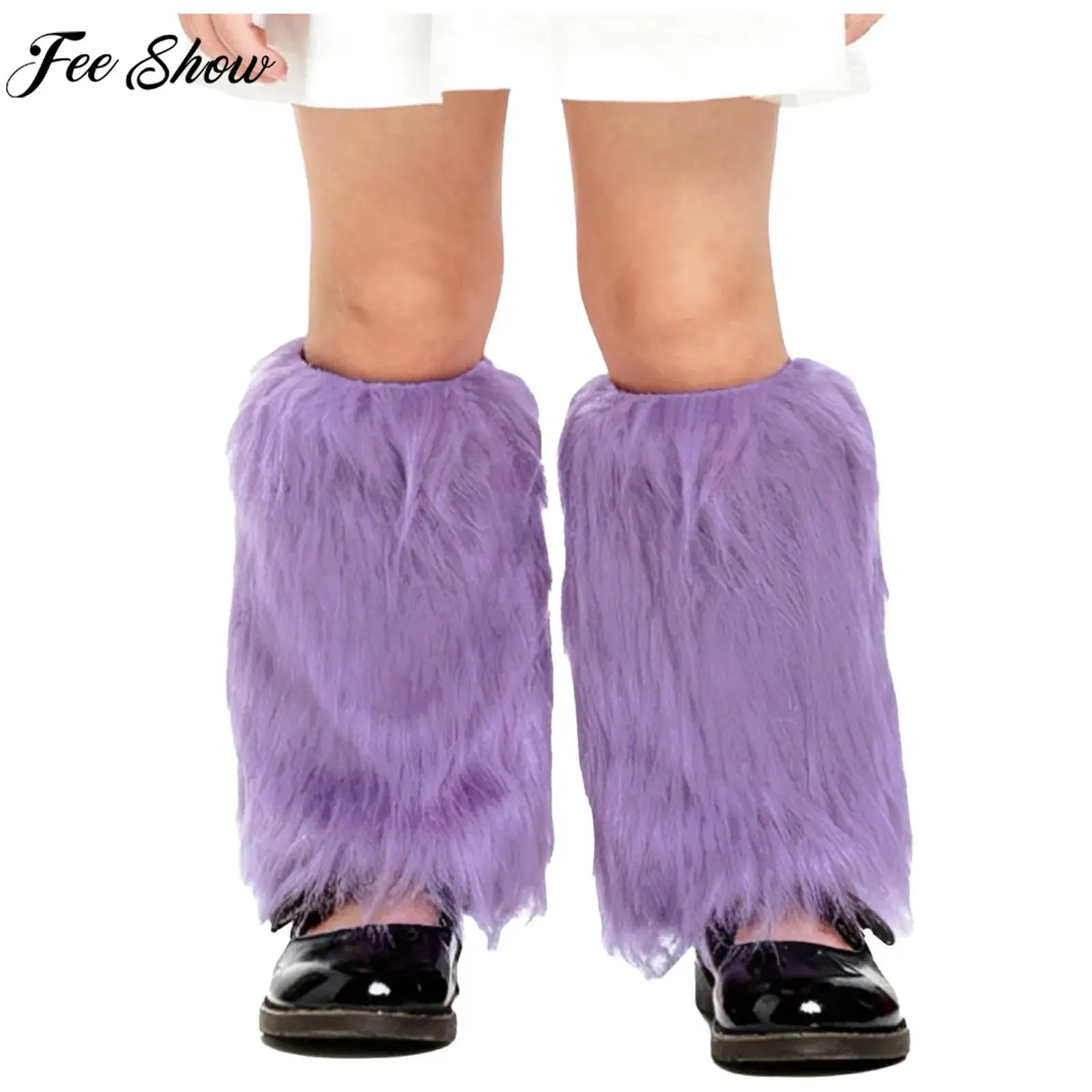 Kids Girls Soft Faux Fur Fuzzy Leg Warmers Winter Plush Furry Boot Cuffs Covers Boots Sleeves for Christmas Birthday Party Daily