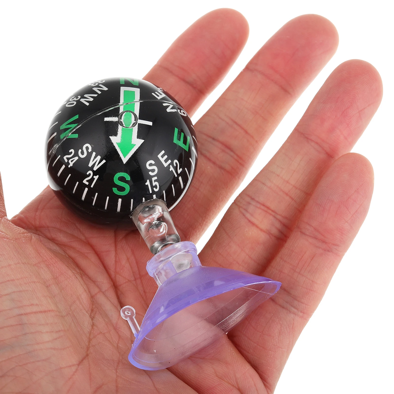 

Car Compass Suction Cup Mount High Precision Dashboard Navigation Tool For Vehicles Boats Outdoor Travel Portable Direction