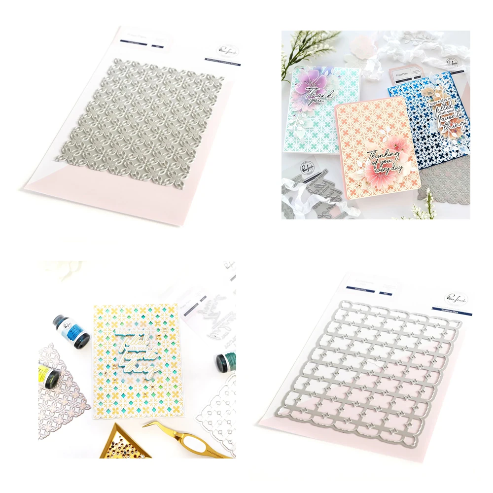 Camellias Medallion Border Rose Fairytale Frame Cutting Dies and Hot Foil Plate for Scrapbooking Paper Making Craft Supplies