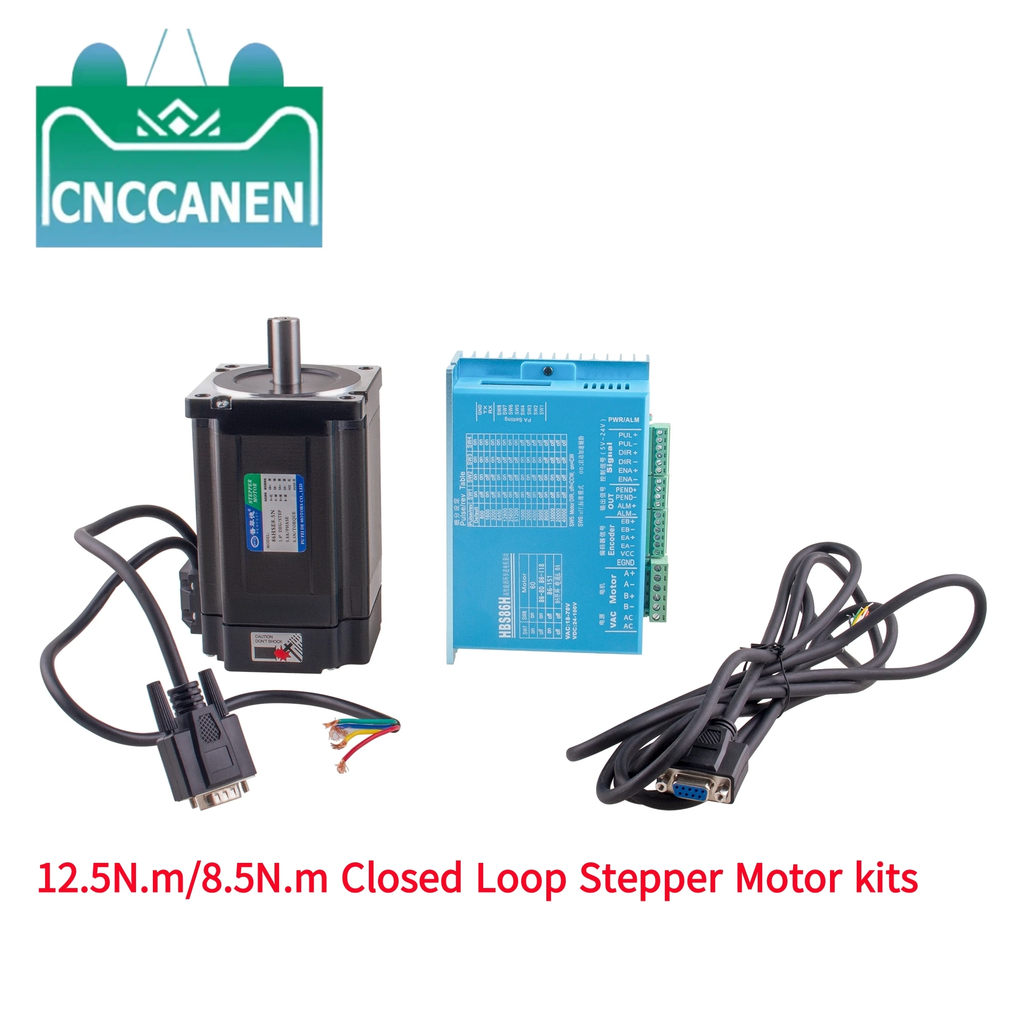 Nema 34 8.5N.M/12N.M 86 Closed Loop Stepper Motor Kit Hybird Servo Driver HB860H+86HSE8.5N/12N-B32 Stepper Motor For CNC