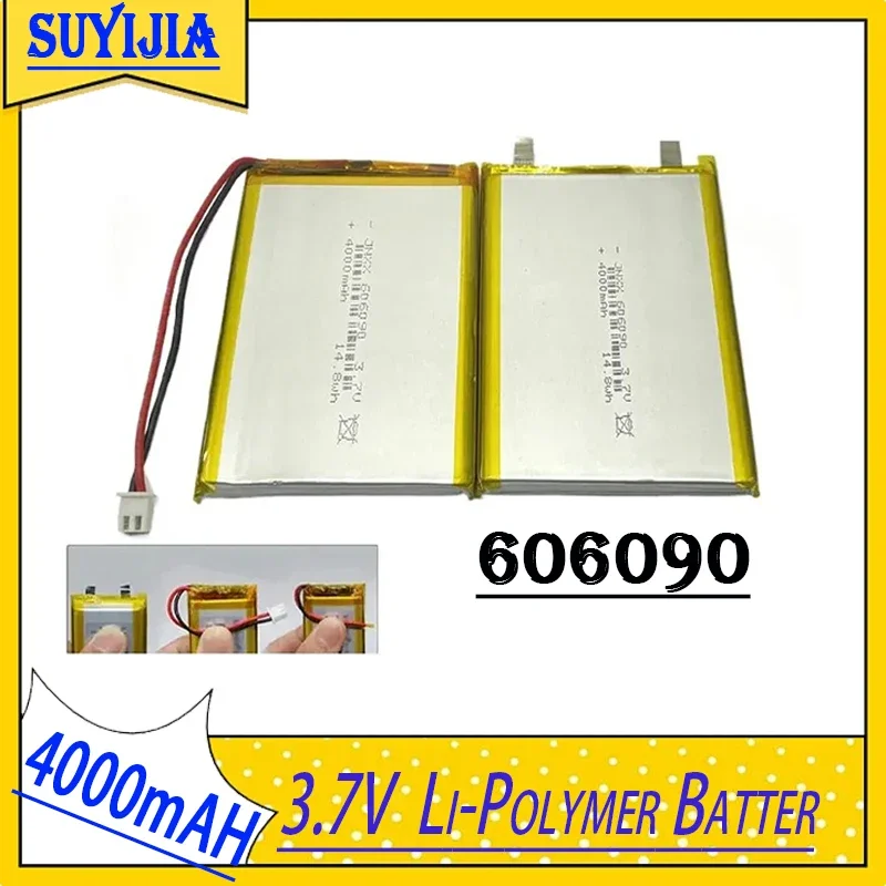 Hot Selling 606090 3.7V 4000mAh Li -Polymer Rechargeable Battery Cell for DVD GPS ,Power Bank Camping Lights PC Laptop DVD Toy